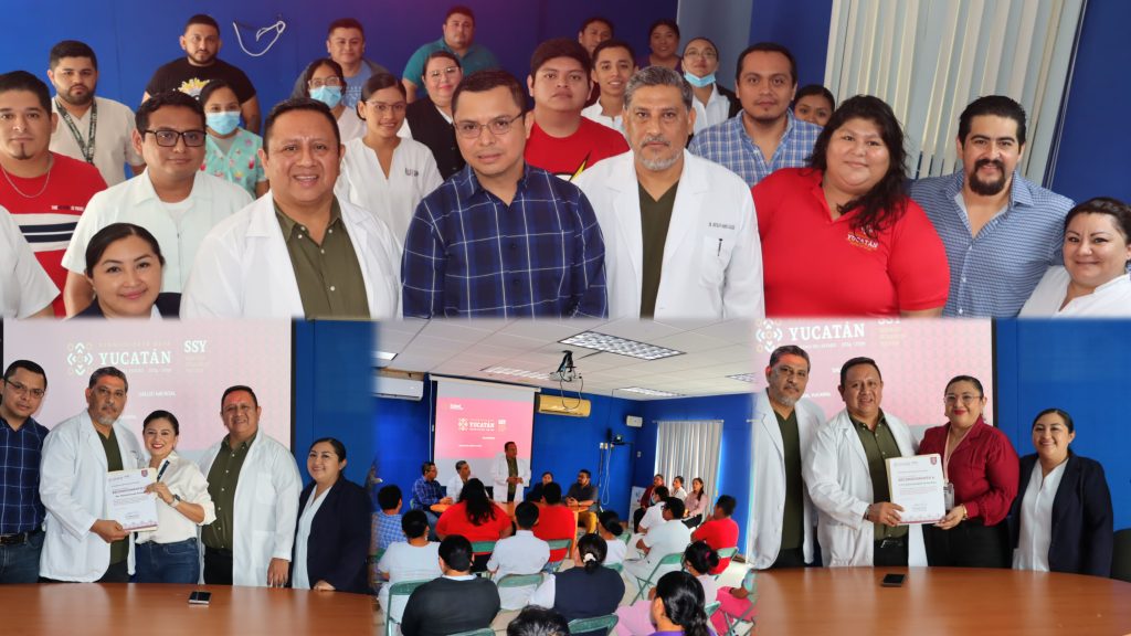 Jefe de Jurisdicción Sanitaria entrega reconocimientos a personal de salud mental en Peto