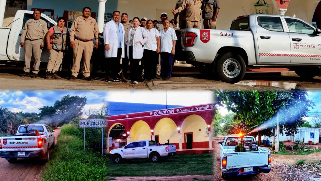 La Jurisdicción Sanitaria 03 realiza fumigación masiva contra el dengue en Oxkutzcab